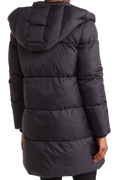 Michael Kors Women's Missy 3/4 Hooded Quilted Down Long 